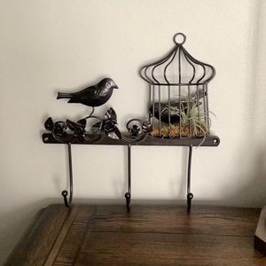 Metal Hooks with Faux Succulent